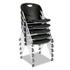 Alera Stack Chair with Casters, Black, PK2 AAP-SL651